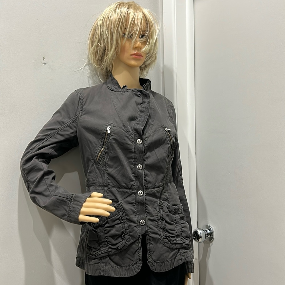 Military Style Rare Transit TR-900 Y2K Fitted Jacket. Size 3 Junior